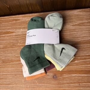 Nike Everyday Plus Cotton Cushioned Dri Fit Ankle Socks 6 Pack Mens Women’s Kids